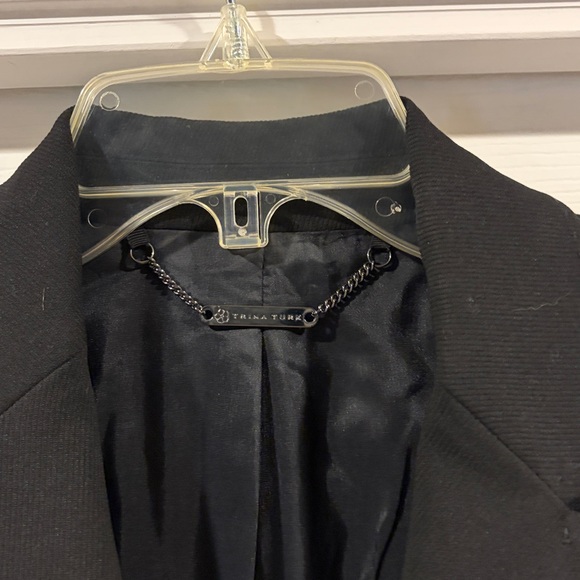 Trina Turk Classic Black Blazer size 4 excellent condition - Picture 4 of 6